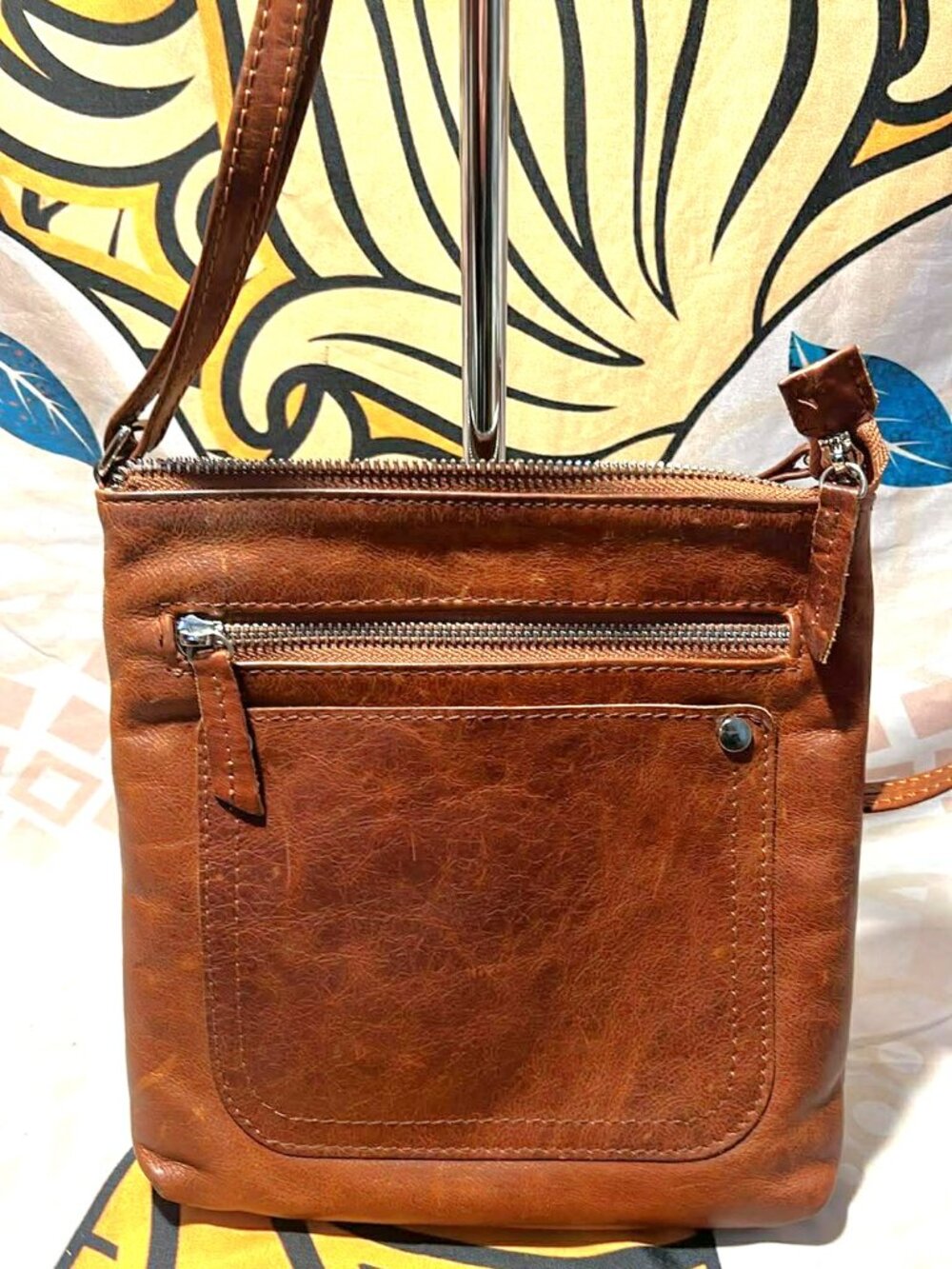 Befen Genuine Leather Crossbody – Brown